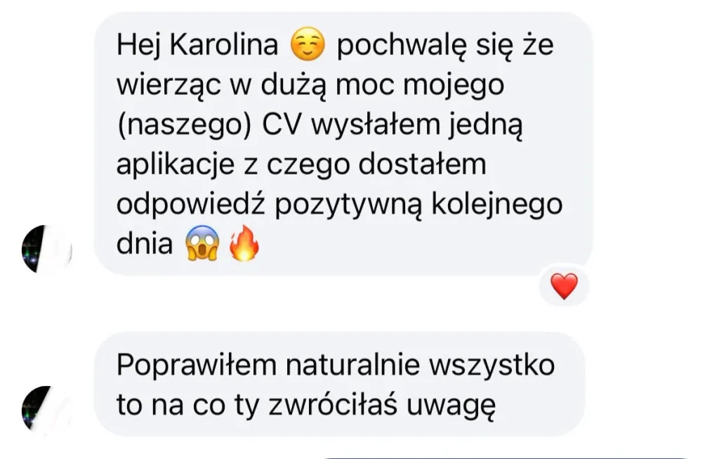 Opinia klientki karoliny spytek rekruterka