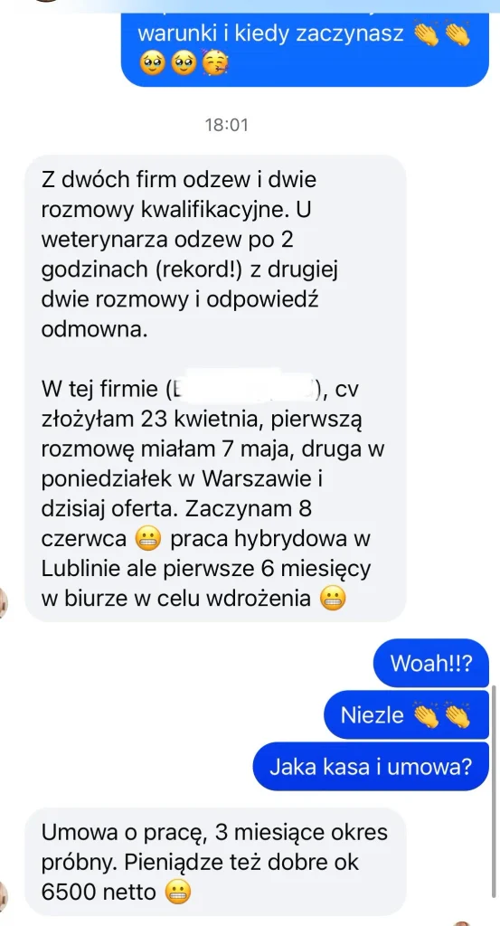 Opinia klientki karoliny spytek rekruterka